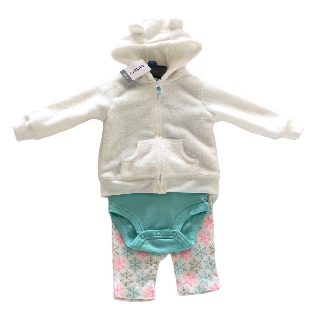 Carter’s little girl 3-piece micro set 12M